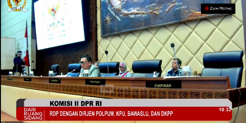 Komisi II DPR RI Kesal Seluruh Pimpinan KPU RI Absen RDP Karena Tengah ke Luar Negeri