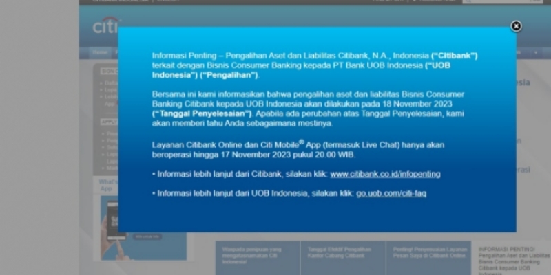 Citibank Tutup Seluruh Layanan Bisnis Ritel di Indonesia