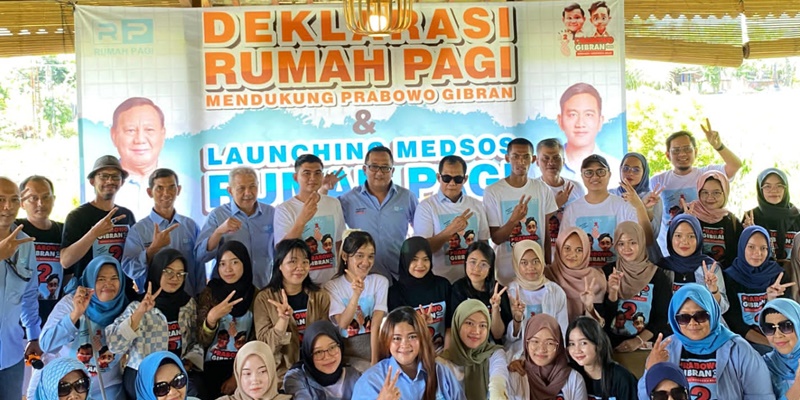 Bidik Kemenangan Prabowo-Gibran di Jateng, Relawan "Rumah Pagi" Rangkul Anak Muda
