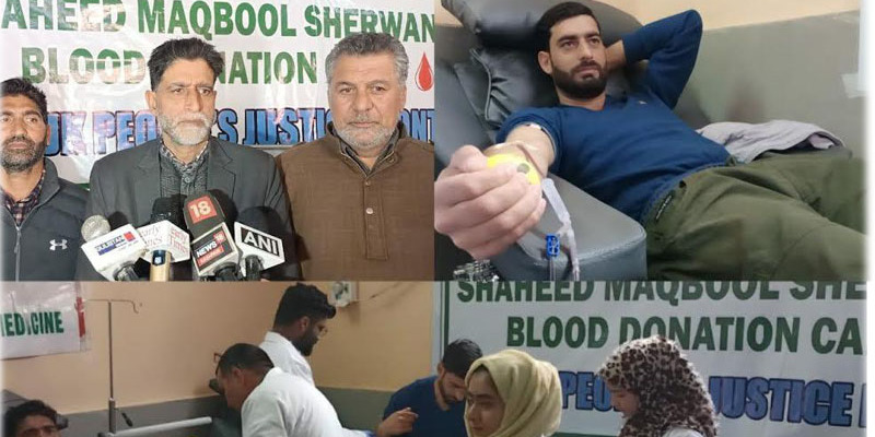 Kenang Jasa Pahlawan Maqbool Sherwani, Front Keadilan J&K Gelar Donor Darah