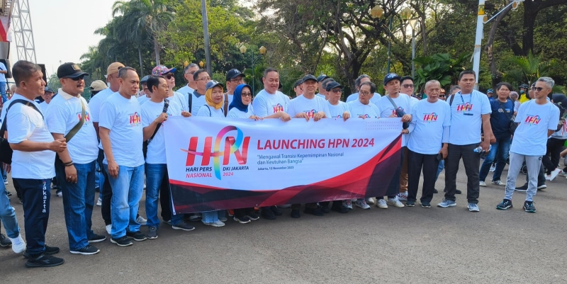 Launching HPN 2024, Tokoh Pers dan Menkop UKM Hadiri Jalan Santai di Monas