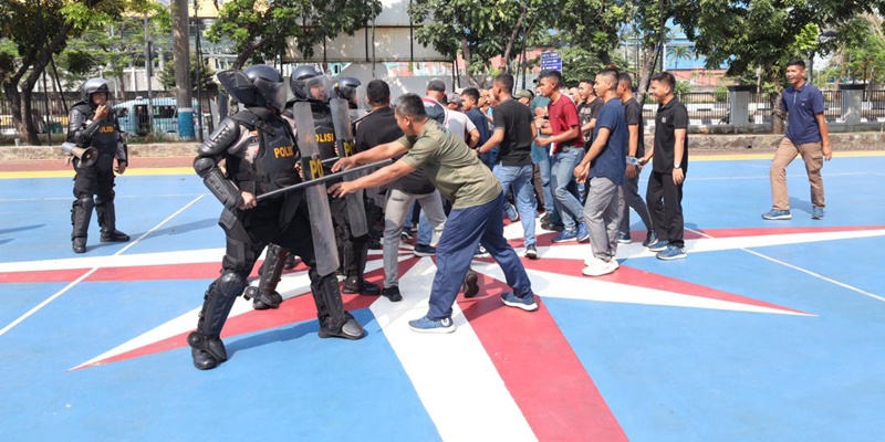 Kawal Pesta Demokrasi, TNI AL Latihan Penanganan Huru-Hara
