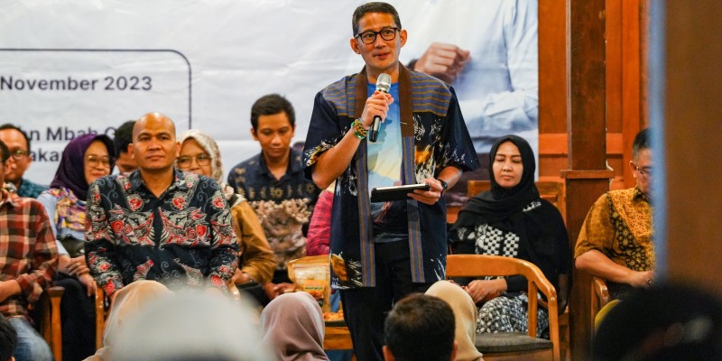 Temui Pelaku UMKM di Yogyakarta, Sandiaga Perkenalkan Konsep Ekonomi Hijau