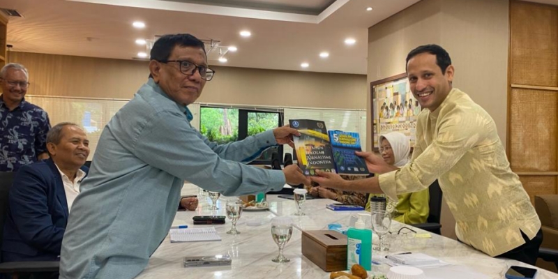 Menteri Nadiem Dukung PWI Lanjutkan Sekolah Jurnalistik Indonesia