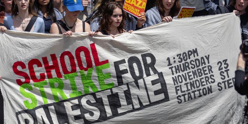 Mogok Sekolah, Siswa di Australia Gelar Demo: Akhiri Perang di Gaza<i>!</i>