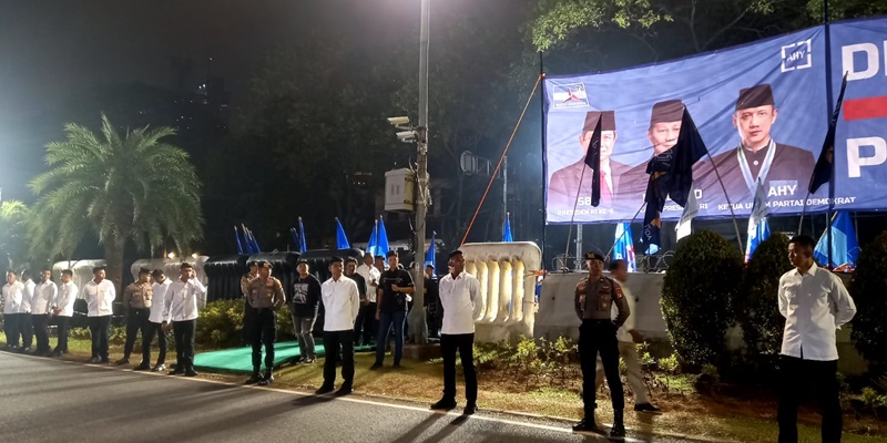 Suasana Depan Gedung KPU Masih Steril dari Massa Pendukung Parpol