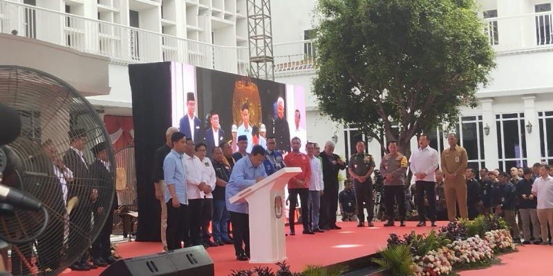 Dipimpin Ketua KPU, 3 Pasang Capres-Cawapres dan 18 Parpol Deklarasi Pemilu Damai