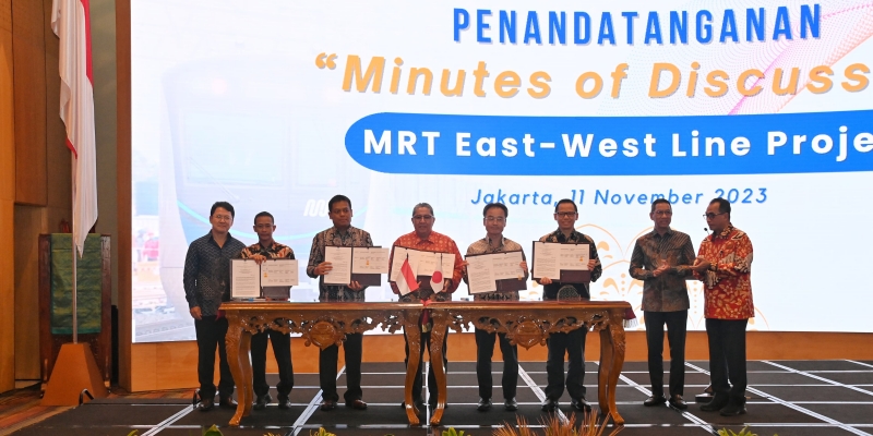Indonesia-Jepang Teken MoD Proyek MRT Koridor Timur-Barat Fase 1 Tahap 1