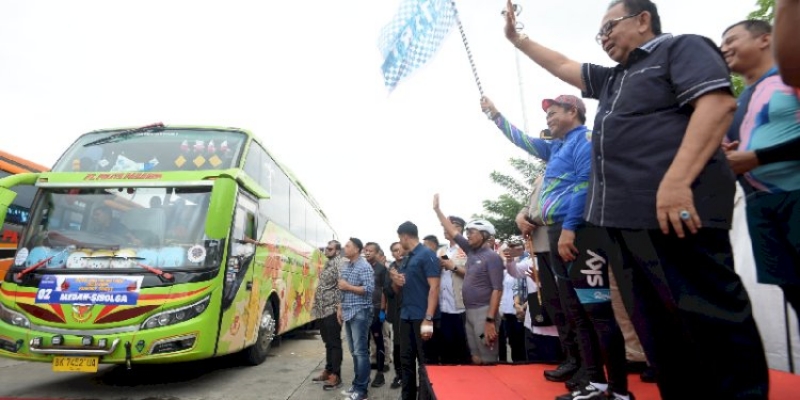 1.200 Peserta Mudik Gratis Nataru Diberangkatkan dari Medan