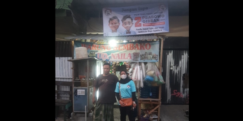 Bagikan Atribut Kampanye di Jakarta dan Depok, Persaudaraan 98 Optimis Prabowo-Gibran Menang 1 Putaran