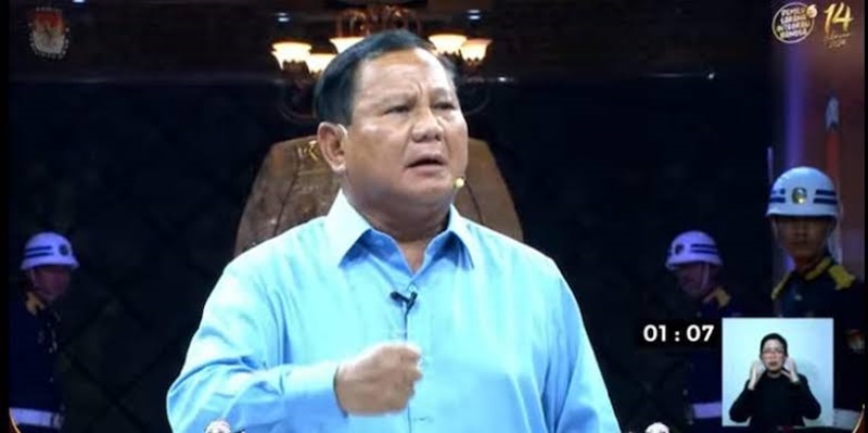 Prabowo Dinilai Kurang Memukau di Debat Pertama