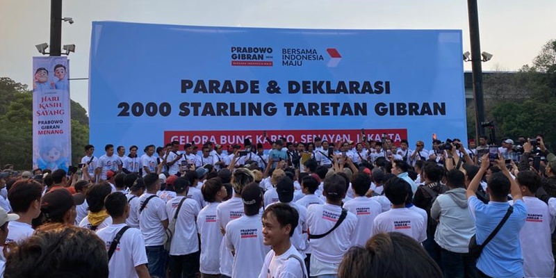 Pedagang Starling Bertekad Menangkan Prabowo-Gibran Satu Putaran