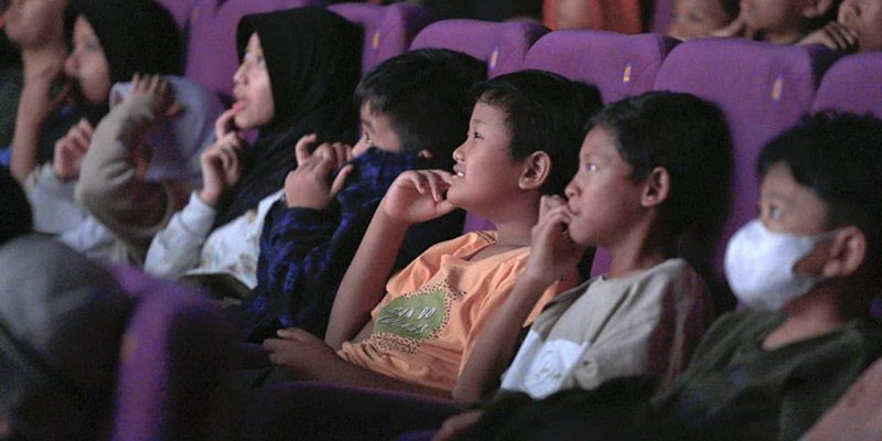 Keseruan Ratusan Siswa SD Yogyakarta Nobar 5 Film Layar Anak Indonesiana di JAFF 2023