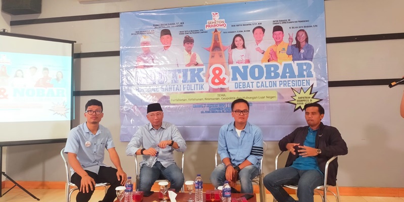 Semeton Prabowo Gelar Bistik Kedua Plus Nobar Debat Capres di Lampung