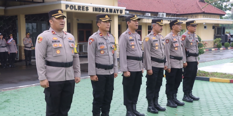 Tahun Baru, 89 Personel Polres Indramayu Naik Pangkat