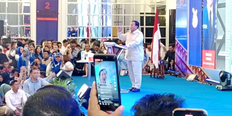 Diberi Nilai 11 Saat Debat, Prabowo Minta 85 dari Lampung