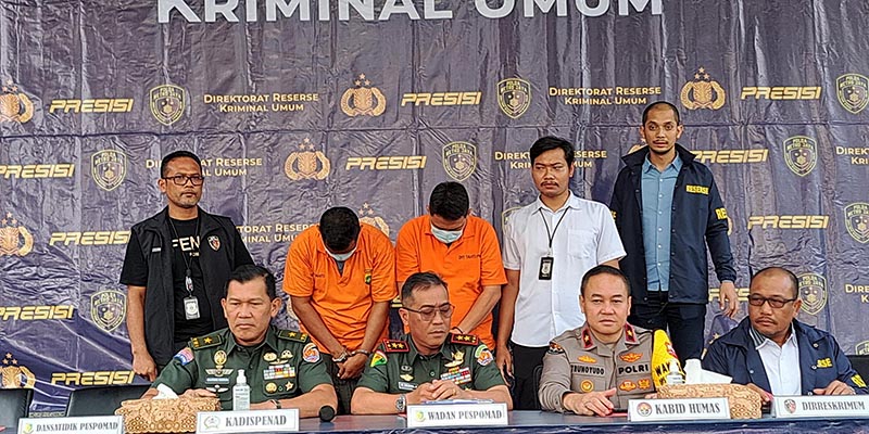 Sekongkol Gelapkan Ratusan Ranmor, 3 Prajurit TNI dan 2 Warga Sipil Tersangka