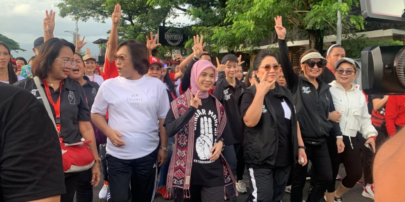 Safari Politik Atikoh Ganjar di Manado: Senam Pagi hingga Silaturahmi dengan Tokoh Agama