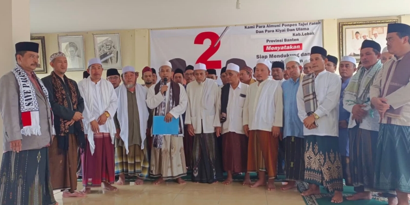 Ulama dan Pimpinan Ponpes Salafiyah Tajul Falah Banten Dukung Prabowo-Gibran