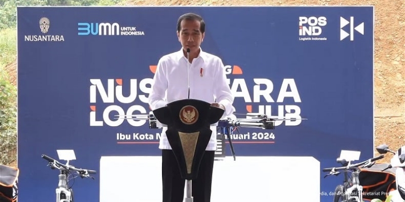 Resmikan Nusantara Logistic Hub di IKN, Jokowi Berharap Biaya Logistik Semakin Terjangkau