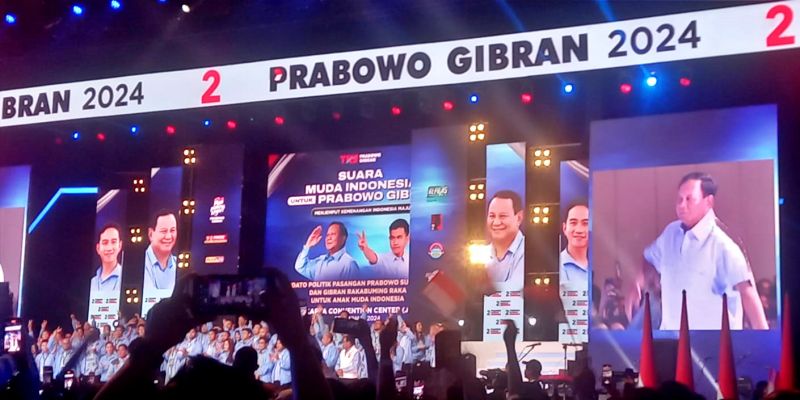 Diperintah Bahlil, Prabowo Hadir di JCC di Tengah Padatnya Kampanye