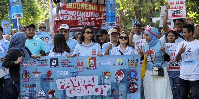 Pawai Gemoy Hiasi Dukungan Milenial dan Gen Z untuk Prabowo-Gibran