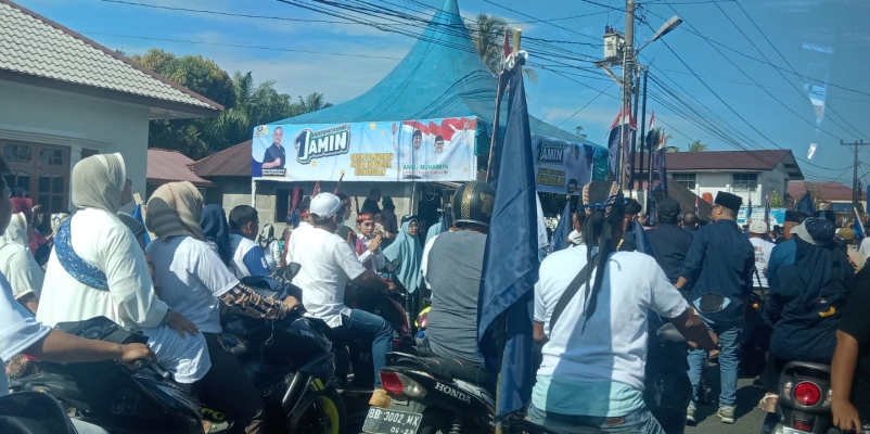 Konvoi Sepeda Motor Kawal Anies Baswedan Kampanye di Tapanuli Tengah