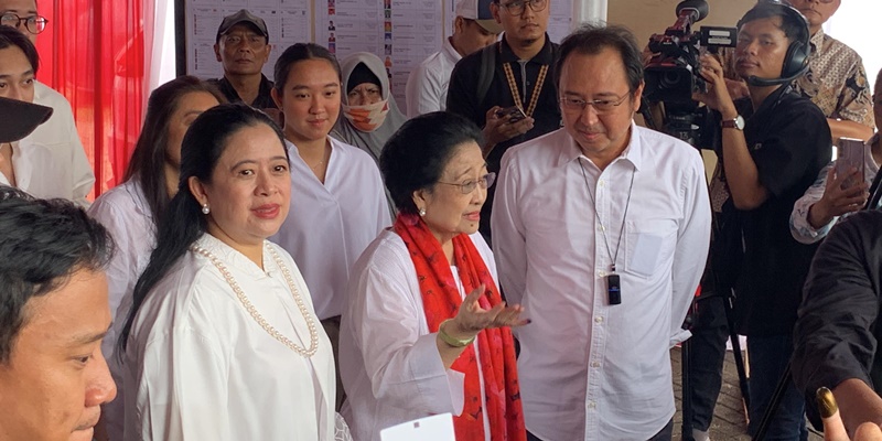 Usai Nyoblos, Megawati Geser ke Teuku Umar Pantau <i>Quick Count</i> Bareng Ganjar-Mahfud
