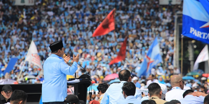 Prabowo Klaim Massa di GBK Naik Tiga Kali Lipat dari Perkiraan