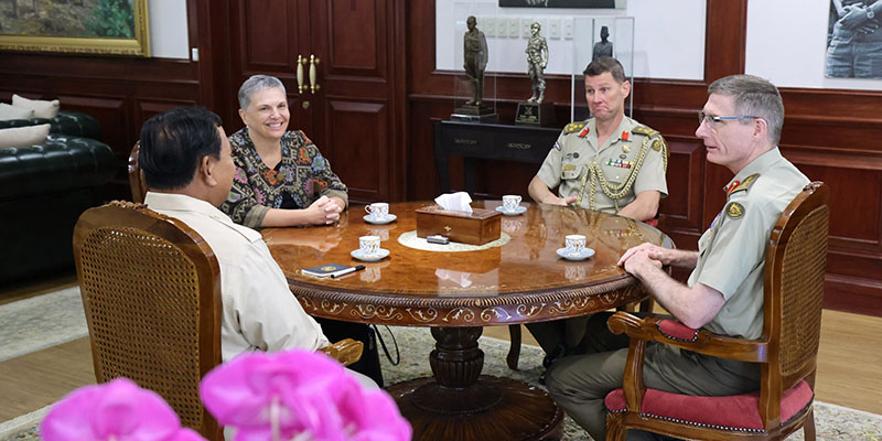 Perkuat Kerja Sama, Menhan Prabowo Terima Kunjungan Panglima Angkatan Bersenjata Australia