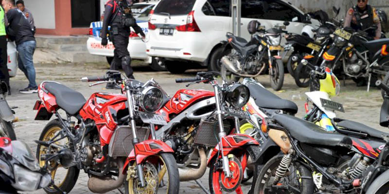 Polresta Surakarta Sita 45 Motor Peserta Kampanye yang Pakai Knalpot Brong