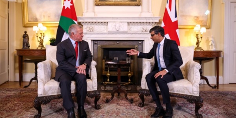 Bertemu di London, Raja Yordania dan PM Inggris Bahas Gencatan Senjata di Gaza