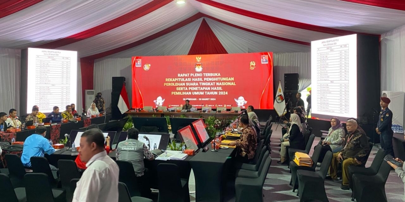 Suasana Rapat Pleno KPU RI di Panel B/RMOL