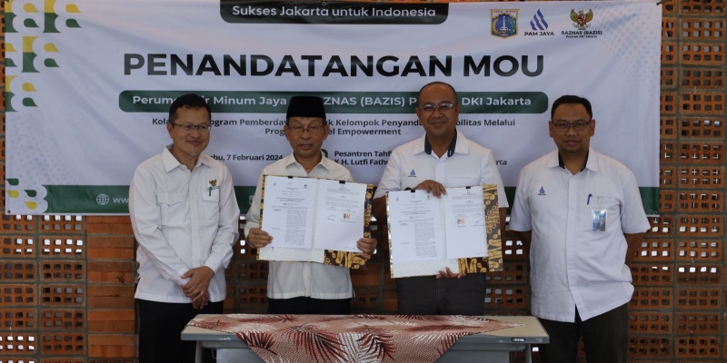 PAM JAYA dan Baznaz Provinsi DKI Jakarta Tandatangani MOU untuk Program Pemberdayaan Difabel