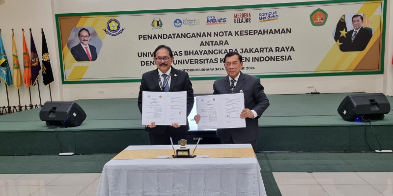 Percepat Jadi Kampus Unggul, Ubhara Jaya Teken MoU dengan UKI