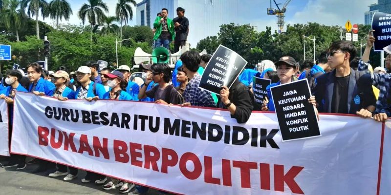 Gelar Aksi Damai, Mahasiswa Minta Proses Pesta Demokrasi Tidak Diganggu