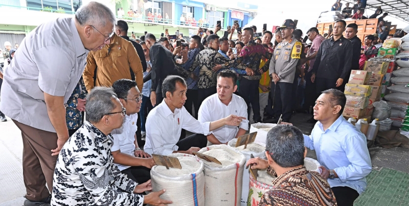 Dampingi Presiden Jokowi di PIBC, Mendag Pastikan Pasokan Beras Melimpah