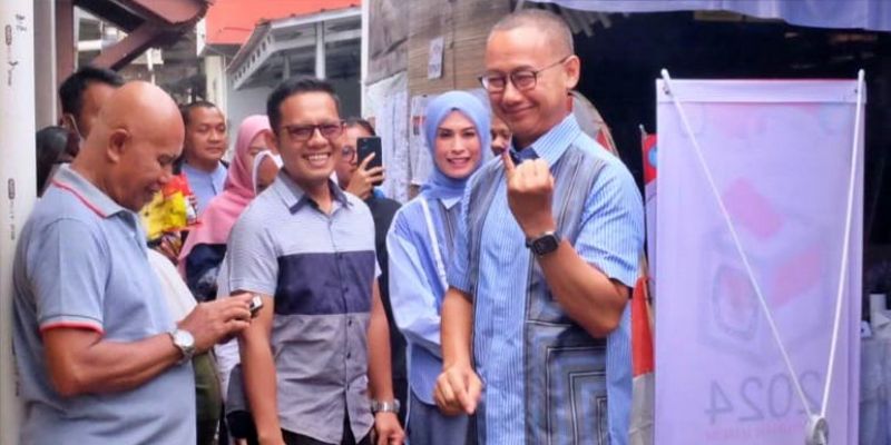Tinjau TPS, Eddy Soeparno Awasi Pelaksanaan Pemilu di Kota Bogor