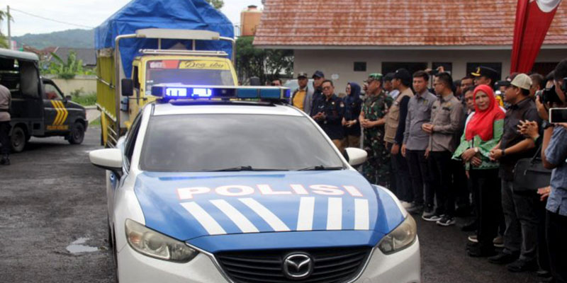 Dikawal Kepolisian, KPU Bandar Lampung Distribusikan Logistik Pemilu 2024 ke PPK
