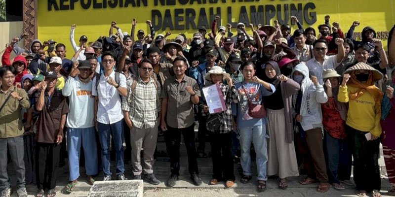 Petani Kota Baru dan LBH Laporkan Pemprov Lampung ke Polda