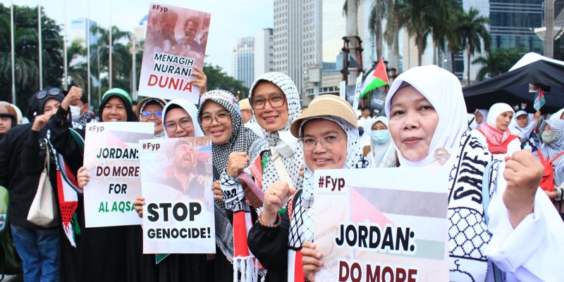 Pemuda Indonesia Tuntut Yordania dan Mesir Buka Perbatasan