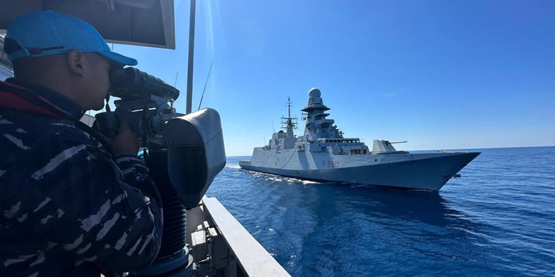 KRI Diponegoro-365 Unjuk Gigi Bersama Kapal NATO di Laut Mediterania