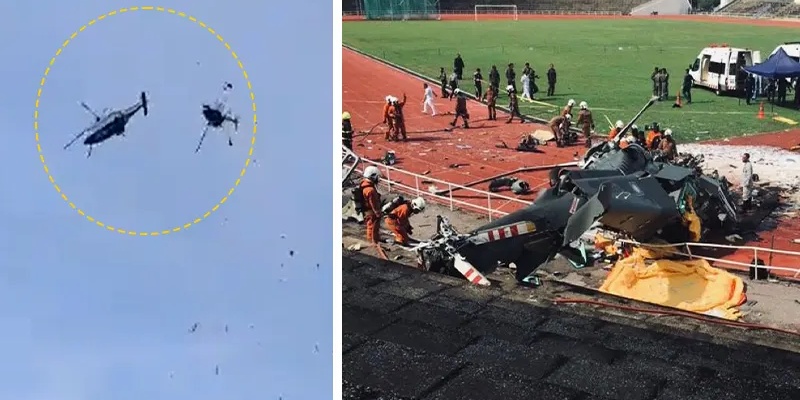 Dua Helikopter Militer Malaysia Tabrakan, 10 Awak Tewas