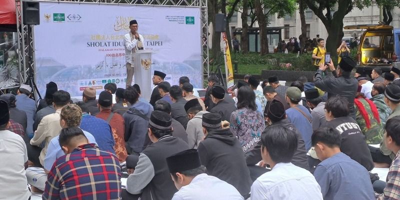 Masyarakat Muslim Indonesia di Taiwan Ikut Salat Id dan Open House di KDEI Taipei