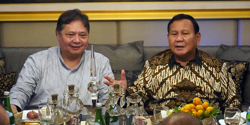 2 Jam Temui Airlangga, Prabowo: Ngomong Ini dan Itu