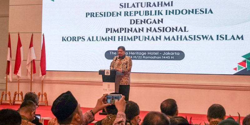 Airlangga Ajak KAHMI Ikut Wujudkan Indonesia Emas 2045