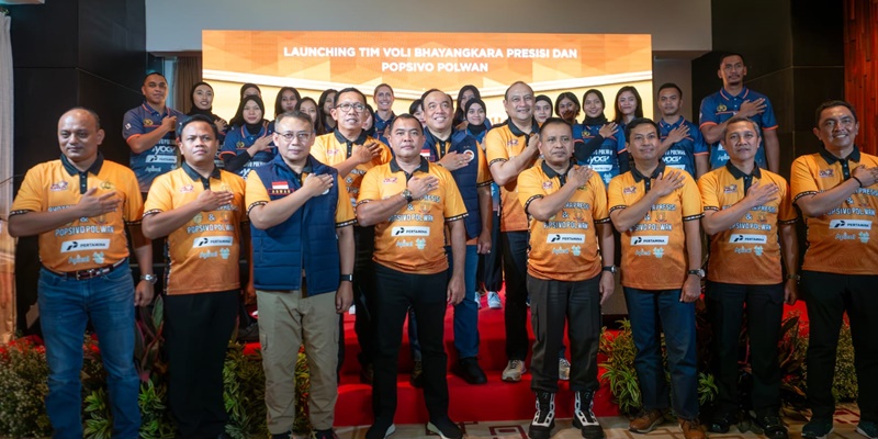 Polri Launching 2 Tim Bola Voli Jelang Turnamen Proliga 2024