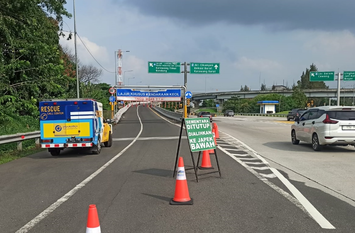 Buka Tutup MBZ dan KM 48 Tol Jakarta-Cikampek Berlaku Situasional