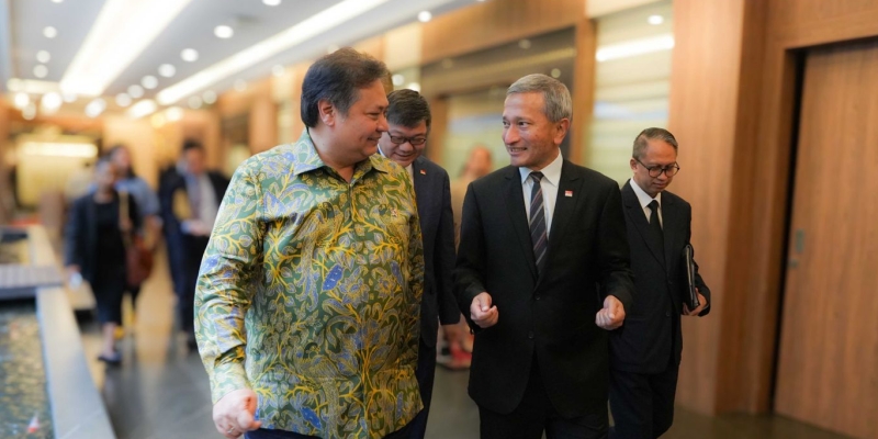 Airlangga Tegaskan Kerja Sama Indonesia-Singapura Berlanjut