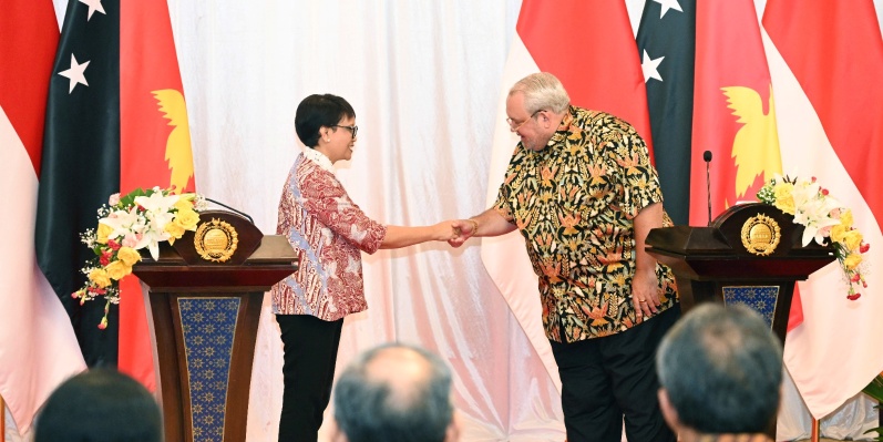 Menlu RI dan Papua Nugini Buat Pertemuan Bersejarah di Jayapura